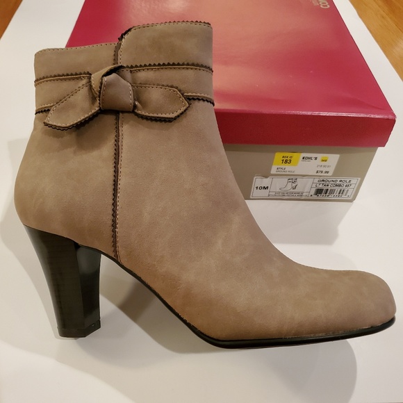 Aerosoles - Light Tan Vegan Suede Boots, Size 10 - Picture 5 of 5